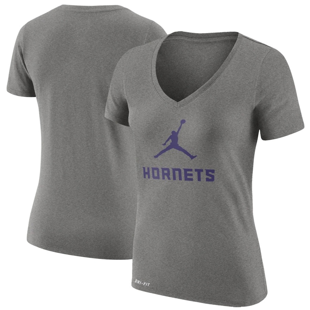 Women’s Air Jordan Charlotte Hornets V-Neck Shirt